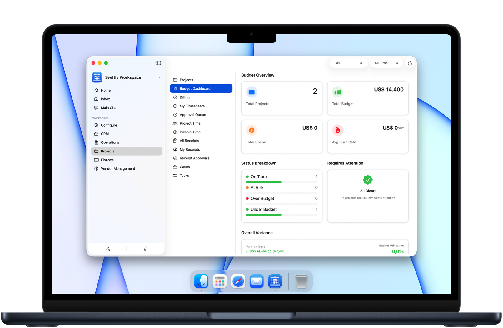 Swiftly Workspace unified dashboard
